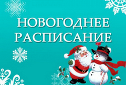 ГРАФИК НОВОГОДНИХ ПРАЗДНИКОВ